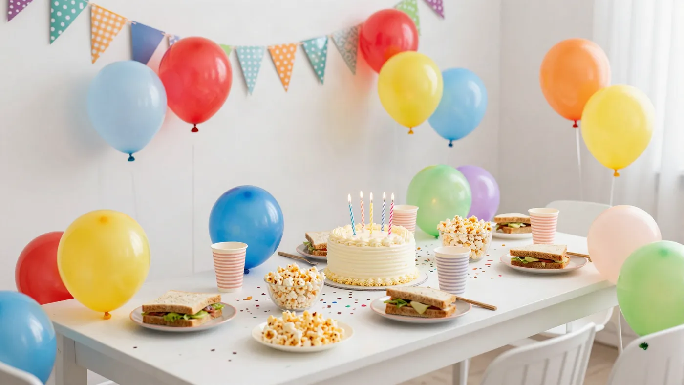 La merienda en un cumple infantil
